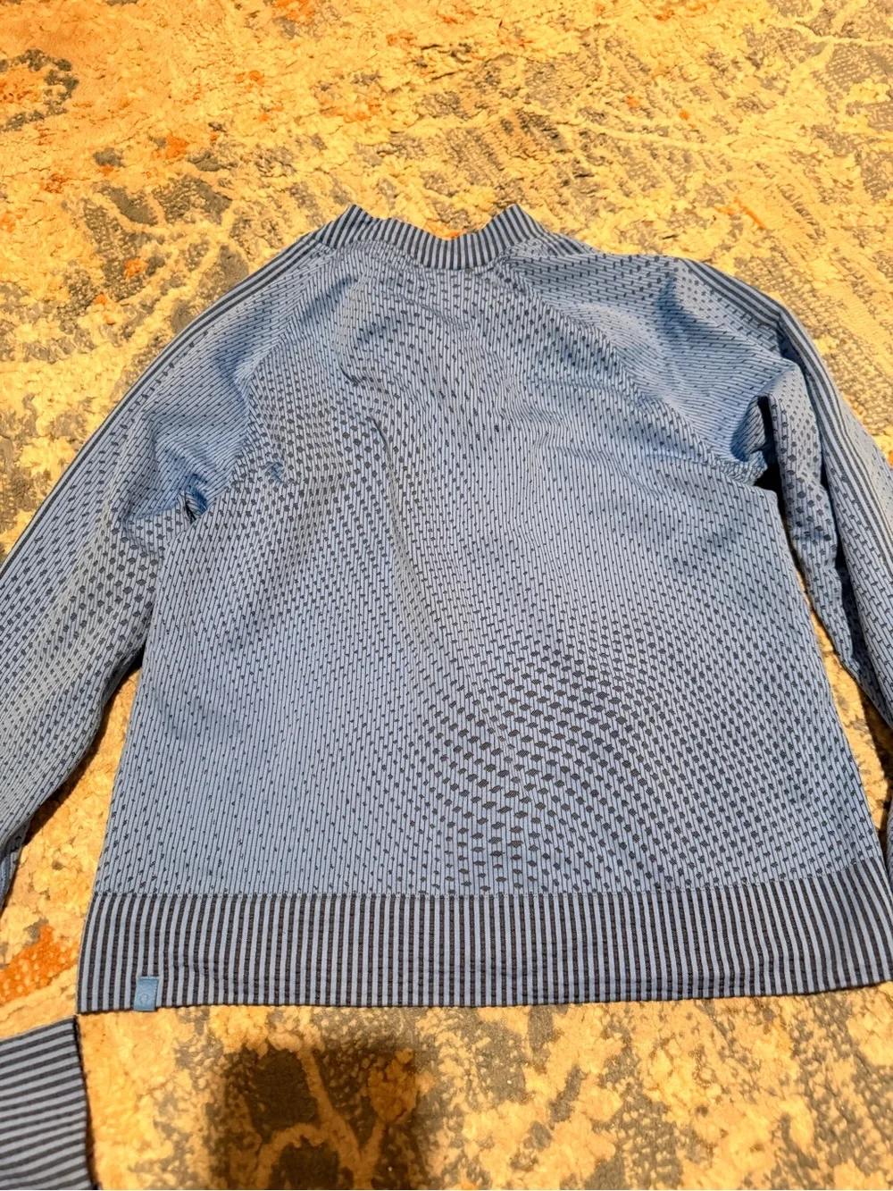 lululemon athletica Light Blue Long-Sleeve Quarter Zip Tee